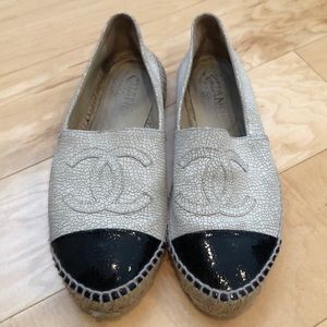 Chanel leather espadrilles